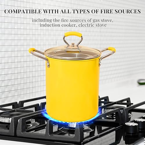 Miniatura 5 de PARACITY Olla pequeña con cesta, mini freidora de aceite profunda con mango de silicona antiquemaduras, accesorios de acero inoxidable 304 para el