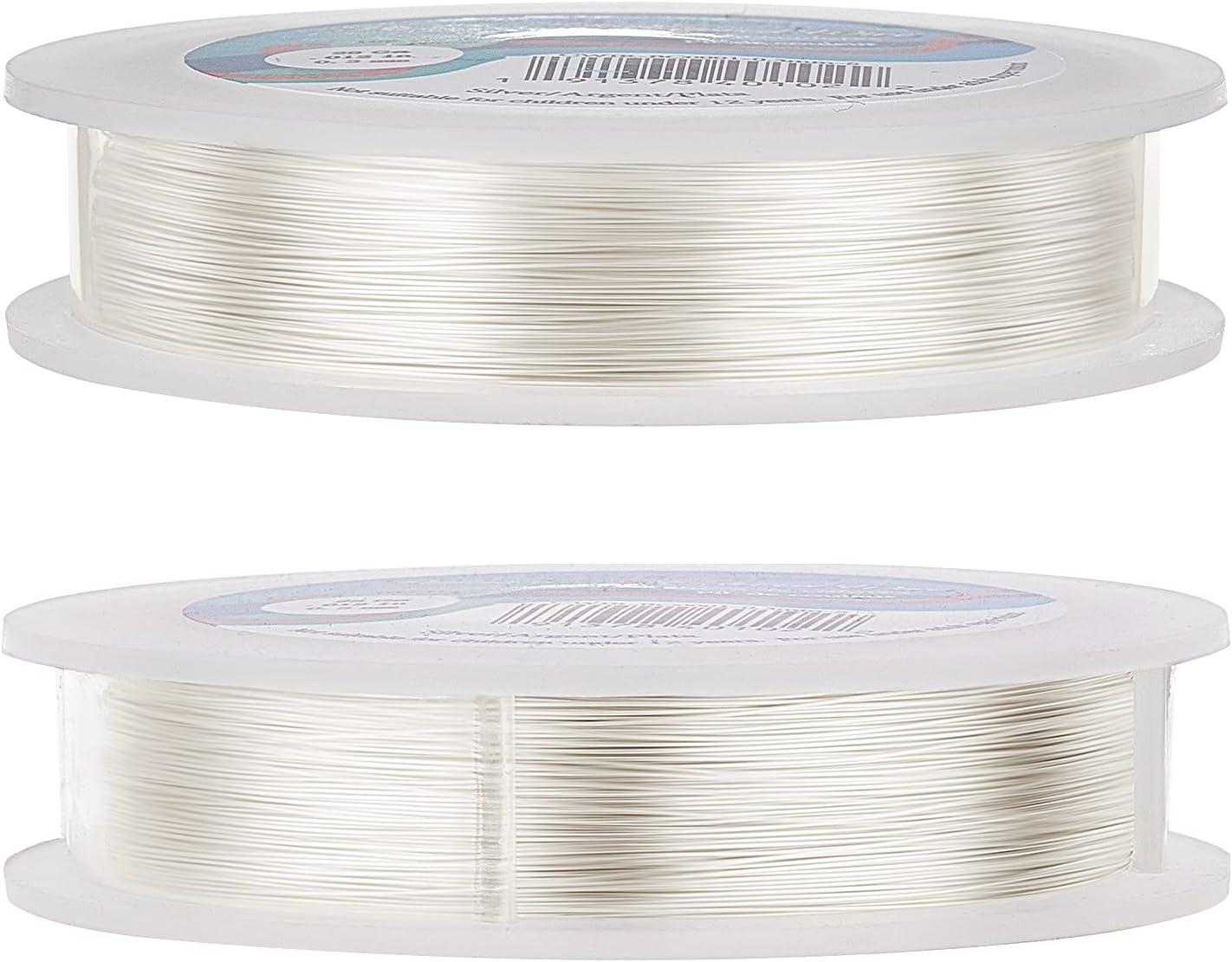BENECREAT 28 Gauge Silver Copper Wire 328 Feet Jewelry Craft Wire Tarnish Resistant Coil Material for Crafts, Beading Jewelry Making, Gardening