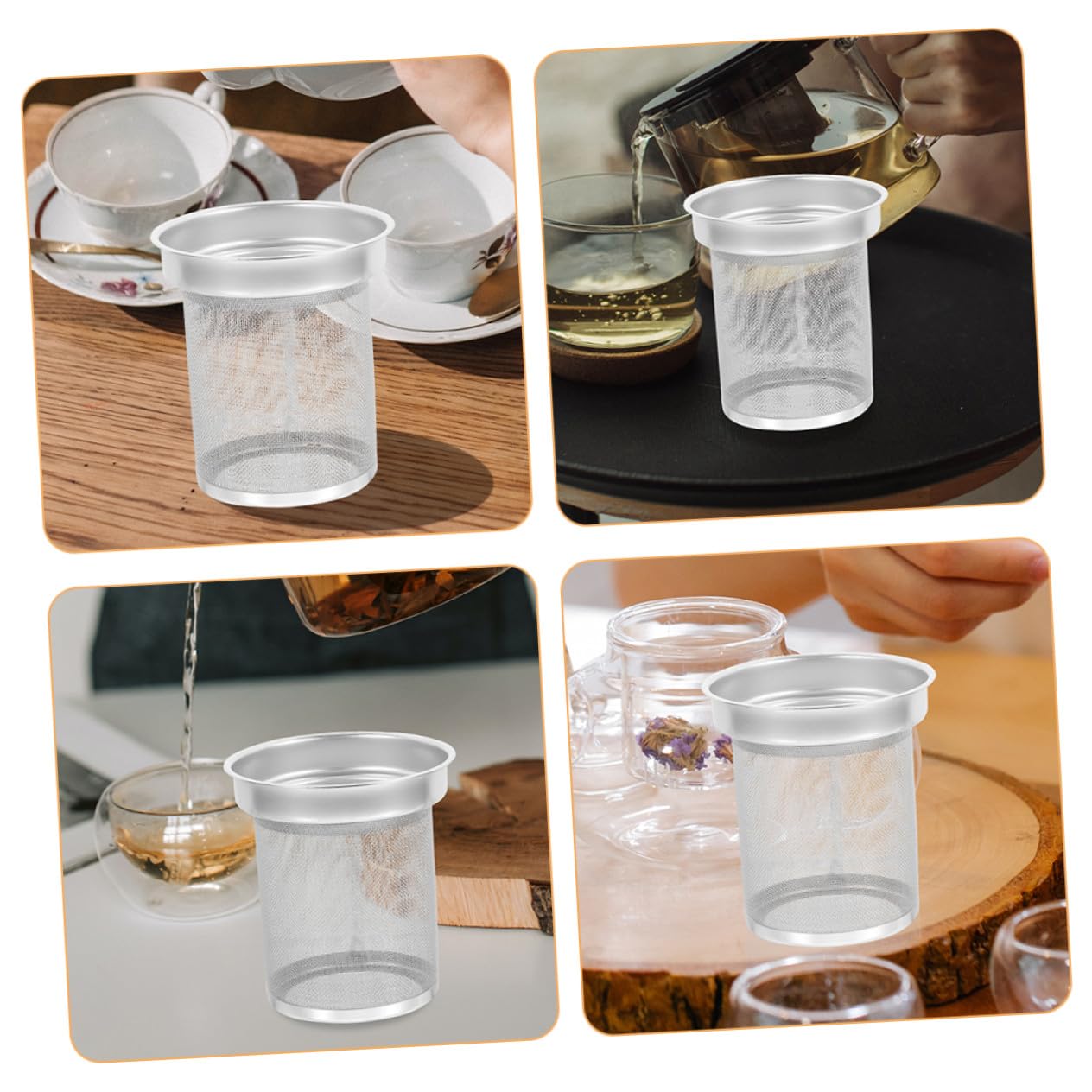 Filtro Infusor de Té de Acero Inoxidable y Ligero Colador Resistente para Sueltas Reutilizable para Casa Cafeterías y Restaurantes Diseño Fino y Duradero