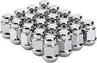 FLYCLE 12x1.5 Chrome Lug Nuts 20PCS - Closed End Bulge Acorn, 60° Cone Seat, 19mm Hex for Aftermarket Wheels