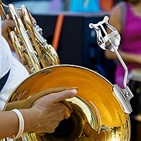 Vista 4 de Trompeta Trombón Clip de partituras Trompetista Lira Partitura Soporte de abrazadera (Plata)