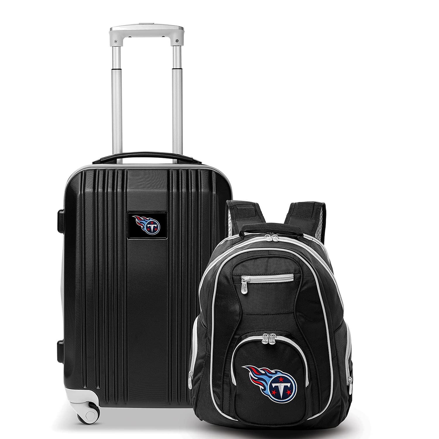 Denco Tennessee Titans 2-Piece Luggage Set, Includes 21-inch Two-Tone Hardcase Spinner and 19