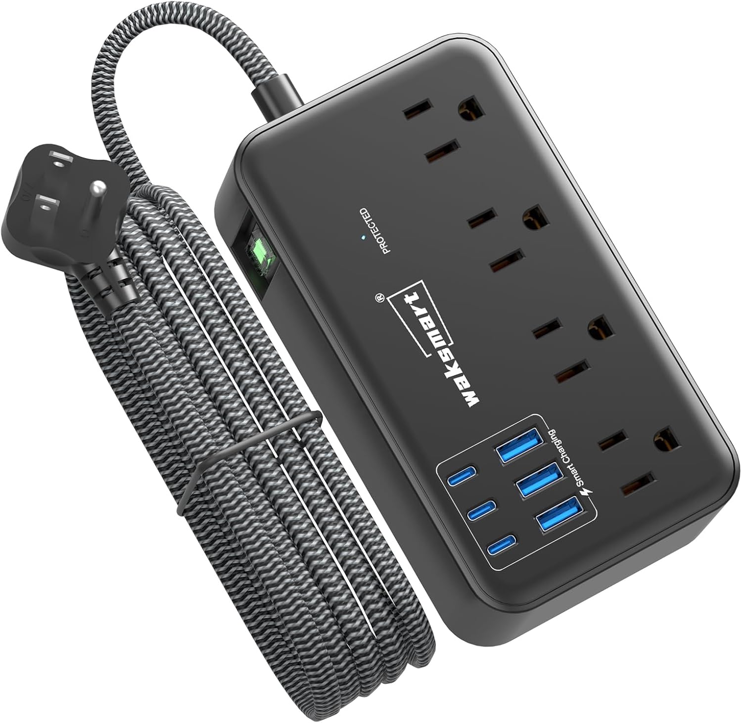 Waksmart Surge Protector Power Strip (2800J), 8 AC Outlets
