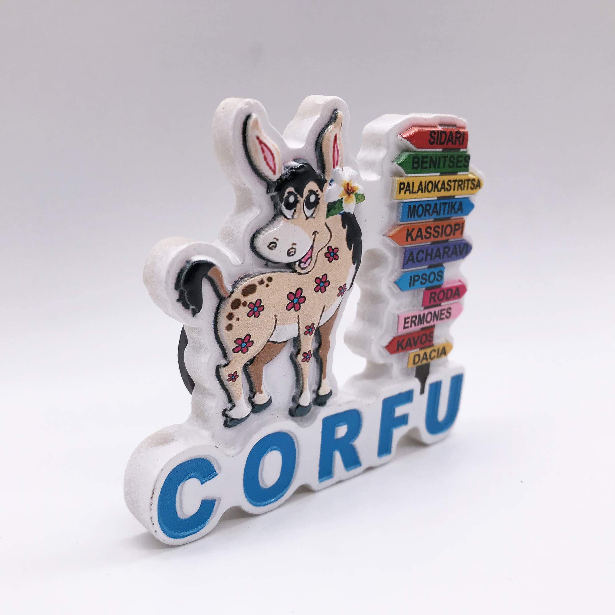 Magnete Frigorifero 3D Corfù Grecia – Souvenir Di Viaggio Artigianale In Resina, Decorazione Casa Regalo