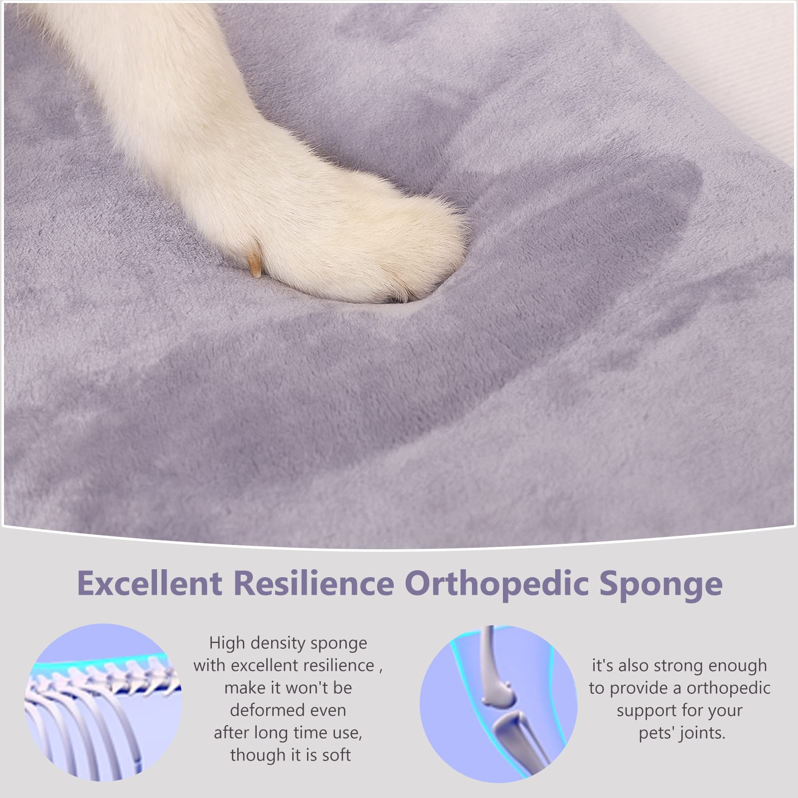Extra Large Dog Bed Orthopedic Jumbo Dog Beds Pillow Pet Bed Mat 47 inch Joint Relief Pet Sleeping Mattress, Non Slip Removable Washable Cover