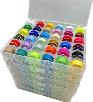 216 Pcs Bobbins for Sewing Machine, Sewing Machine Accessories, Sewing Machine Thread, Bobbin Case for Brother/Janome/Kenmore/Babylock/Elna/Singer Sewing MachineAssorted Colors