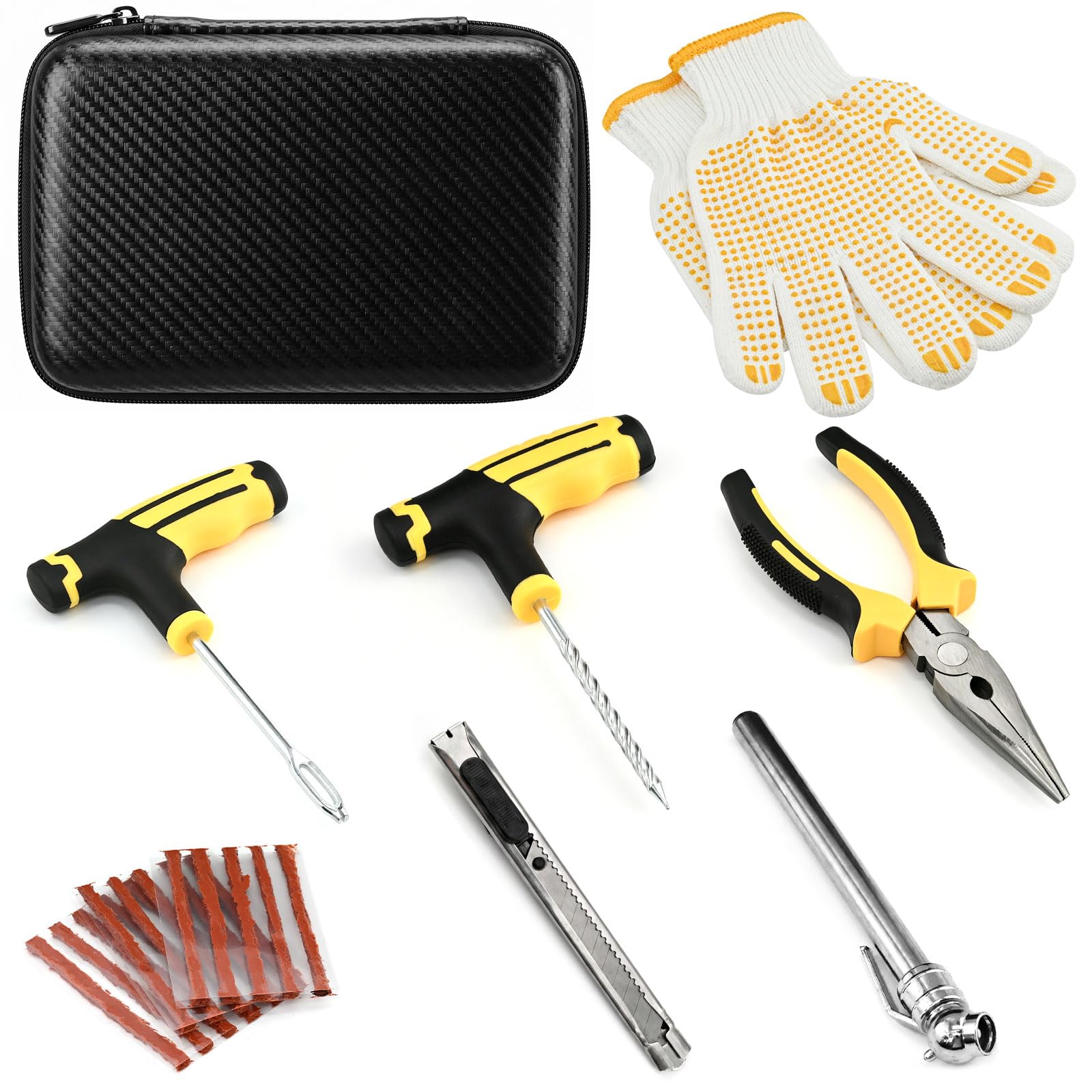 DARENYI Puncture Repair Kit, Tyre Repair Kit, Car Tyre Puncture Repair Kit