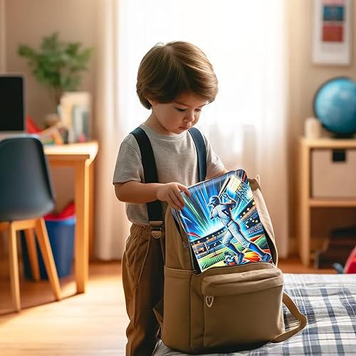 Miniatura 5 de Carpeta de tarjetas de béisbol de 900 bolsillos con mangas, 50 páginas extraíbles, 3 anillos con cremallera, álbum de tarjetas coleccionable con