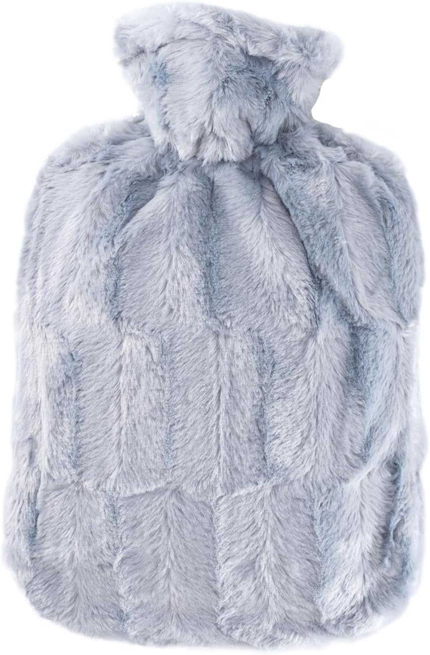 Hugo FroschHot Water Bottle classic 1,8 ltr. fluffy cover grey