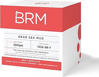 BRM Herbals Dead Sea Mud Clay Powder - 500 Grams Bulk For Facemask, DIY Beauty Products, Make Up, Cosmetics, Soap Making & Personal Care For Face, Hair, Body