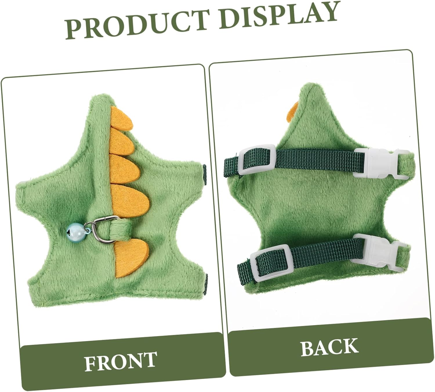 TOYANDONA Dinosaur PET Leash Harness for Small Animals Adjustable Ferret Walking Rope Vest Design Random Color Bell for Outdoor Use