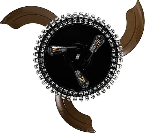 Miniatura 5 de Parrot Uncle Ventiladores de techo con luces y control remoto, ventilador de techo retráctil negro con luz para dormitorio, lámparas de techo de