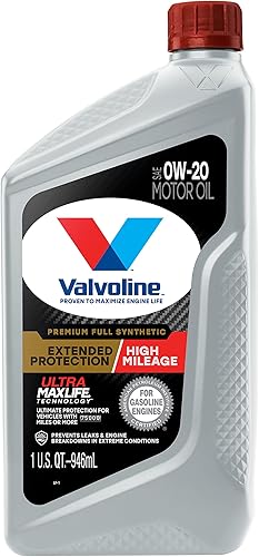 Miniatura 2 de Valvoline - Aceite de motor de protección extendida de alto millaje con tecnología Ultra MaxLife 0W-20, sintético completo, 1 cuarto de galón, caja