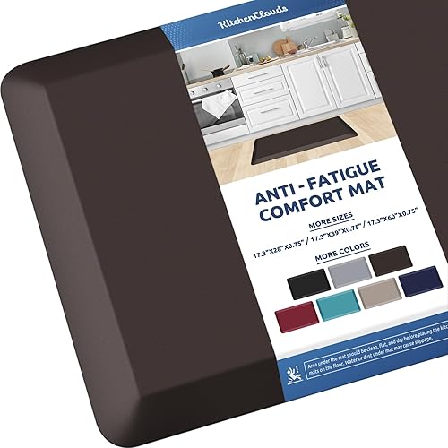 Miniatura 169 de KitchenClouds - Tapete antifatiga acolchado para cocina, impermeable, antideslizante, cómodo, para escritorio de pie, fregadero y oficina, 17.3 x 39