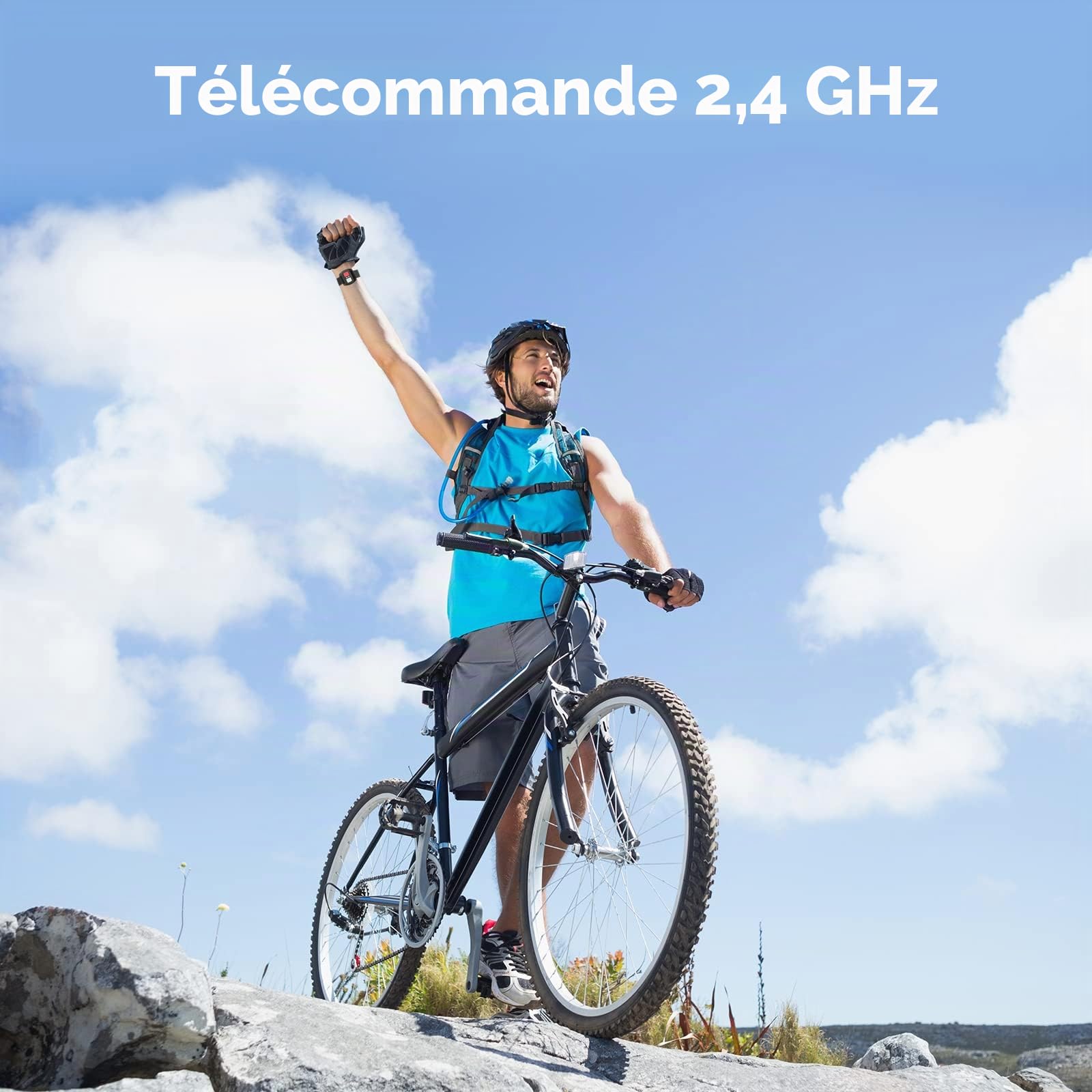 Caméra d'action 4K / 30fps, Action Caméscope WiFi 20MP, 131ft/40m Caméra Étanche EIS avec Microphone Sport Caméra 170°avec Télécommande 2 Batteries, Divers Accessoires