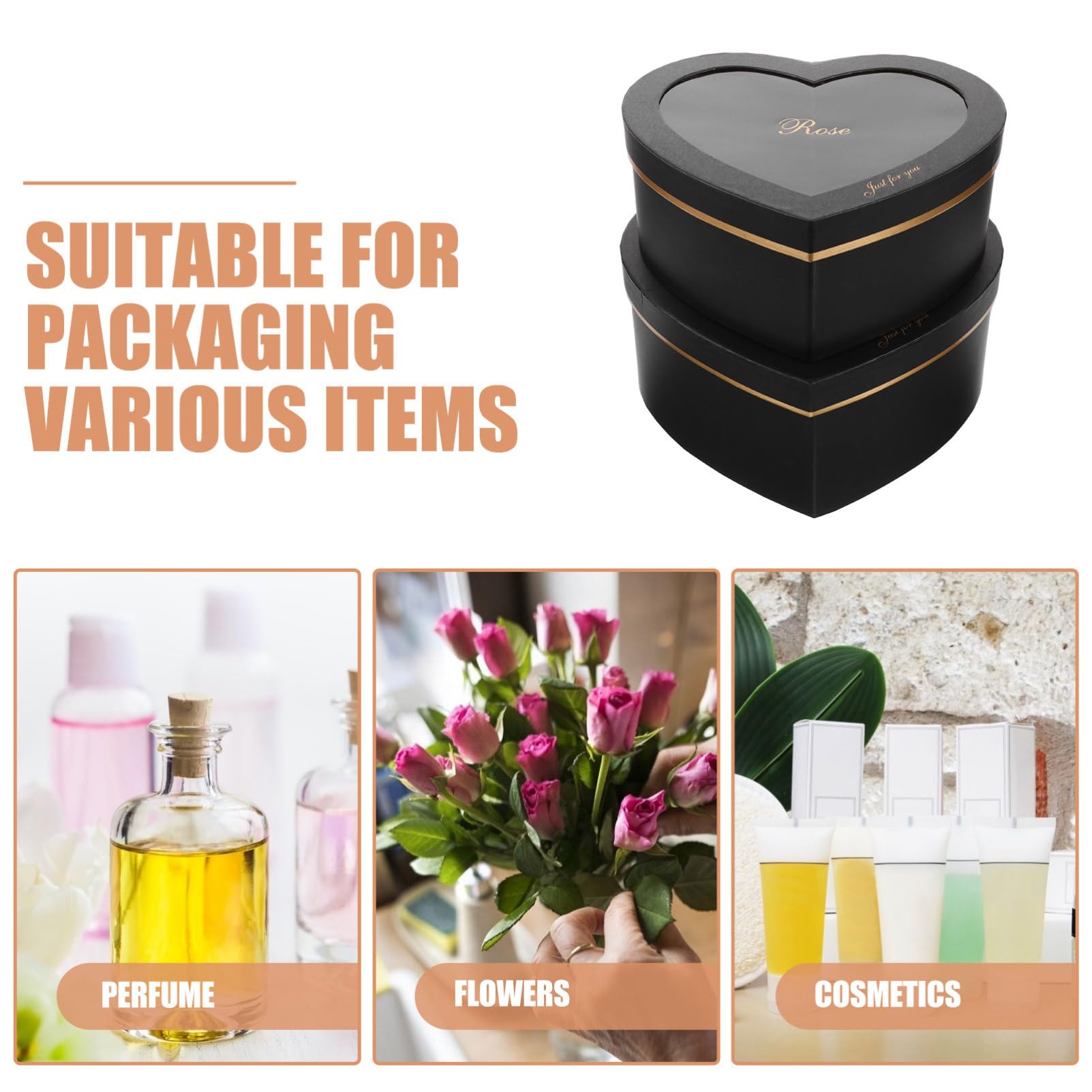 Healvian 2stücke Herzform Geschenkboxen Mit Fenster Schwarze Diy Verpackung Für Blumen Parfüm Und Make-up Für Valentinstag Hochzeiten Geburtstage Und Besondere Anlässe