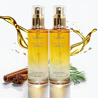 Tgideas Hair Oil Spray with Shea Butter and Jojoba Oil - Heat Protection Lightweight Anti-Frizz, Repair Split Ends, Color Protecting and Nourishing, Unisex Daily Care, Two pieces