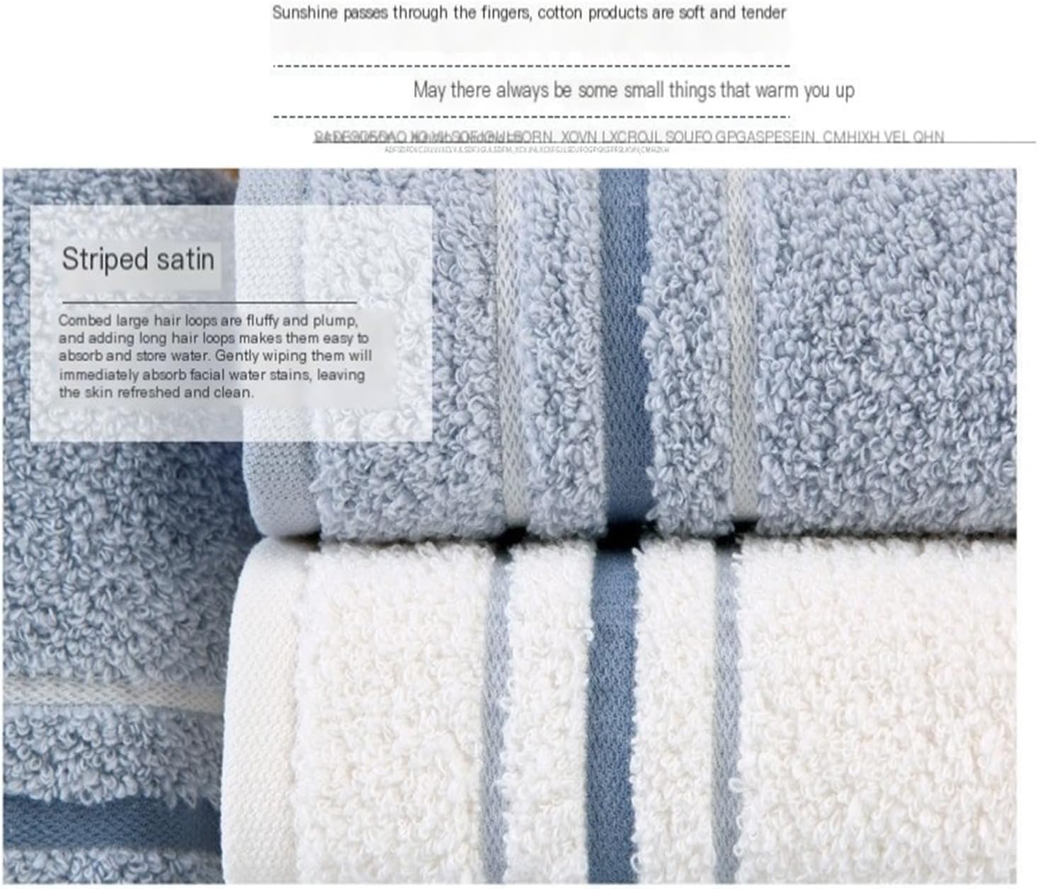 Soft Cotton Towels 3 Pack, Absorbent Bath & Face Towels, 70x34cm, Brown or Grey(Grey)