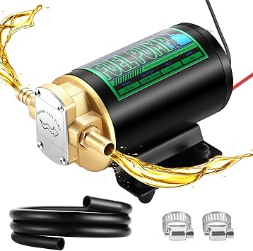 Mxmoonant 12V Oil Transfer Pump, 3.2GPM Self Priming Oil Change Extractor Pump, Fuel Transfer Pump with Hoses for Diesel Kerosene Marine Boat Truck
