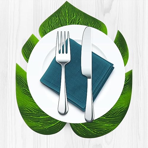 Miniatura 4 de 60 piezas de hojas de palma artificiales, decoración de fiesta de hojas tropicales, hojas de palma sintéticas para safari, selva, hawaiano, Luau,