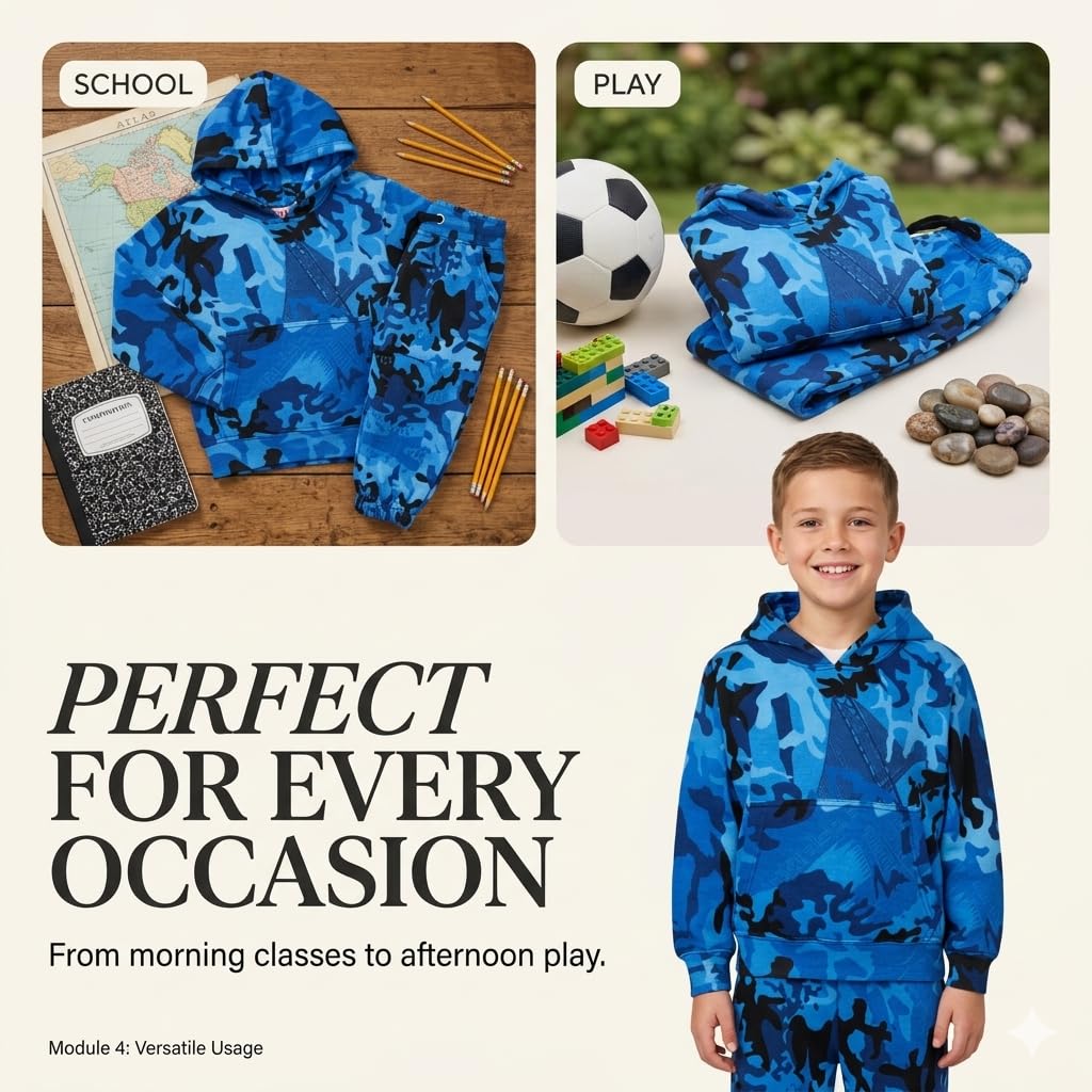 A2Z 4 Enfants Filles Garçons Unisexe Uni Survêtement À capuche Sweat Sweat à capuche et bas de jogging pour enfants filles garçons de 2 à 13 ans
