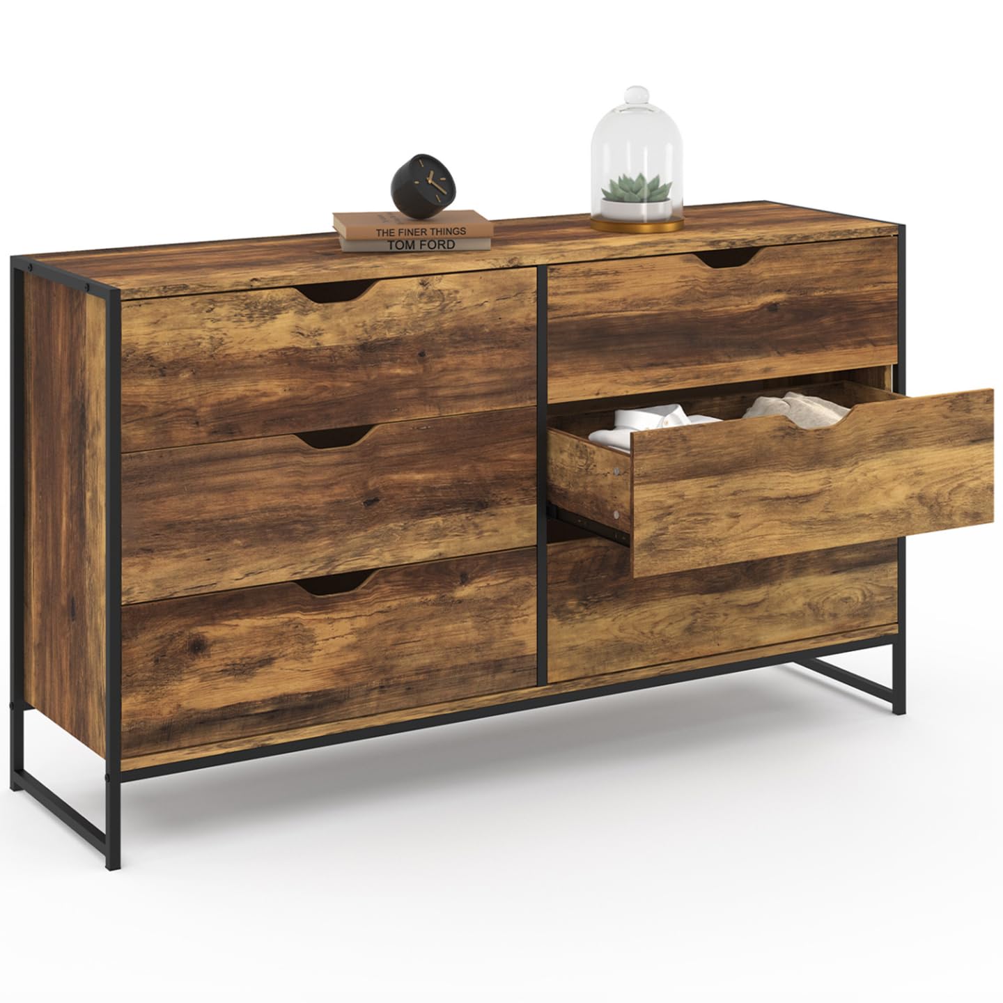 Mueble Tv Blanco Y Madera IDMarket - Mueble Para TV De 160 Cm Detroit Con 2 Puertas, Diseño Industrial Miebles Tv