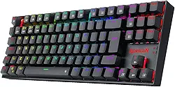 Teclado Mecânico Gamer Redragon Kumara Pro RGB Switch Marrom Preto - K552RGB-BRS-B