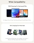 SwanScout Chargeur sans fil pour Samsung Galaxy Z Flip 7 FE/7/6/5/4/3, pour Motorola Razr 60 Ultra/50, Support de charge rapide sans fil pliable pour le Flip Z Series