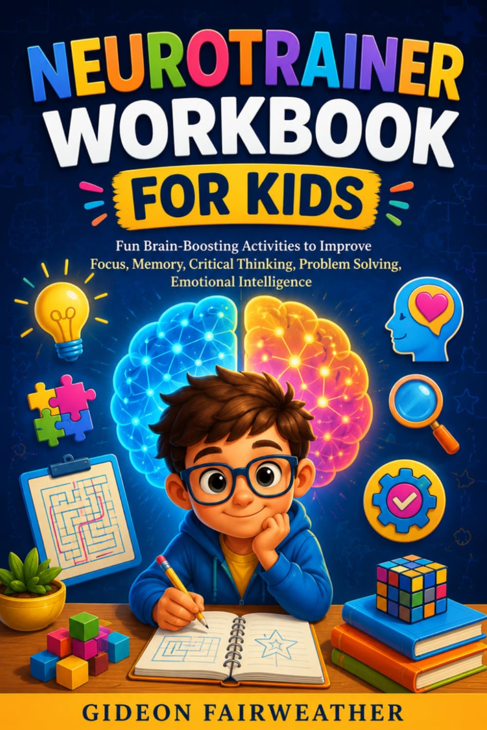 Neurotrainer Workbook for Kids: Fun Brain-Boosting Activities to Improve Focus, Memory, Critical Thinking, Problem Solving, Emotional Intelligence