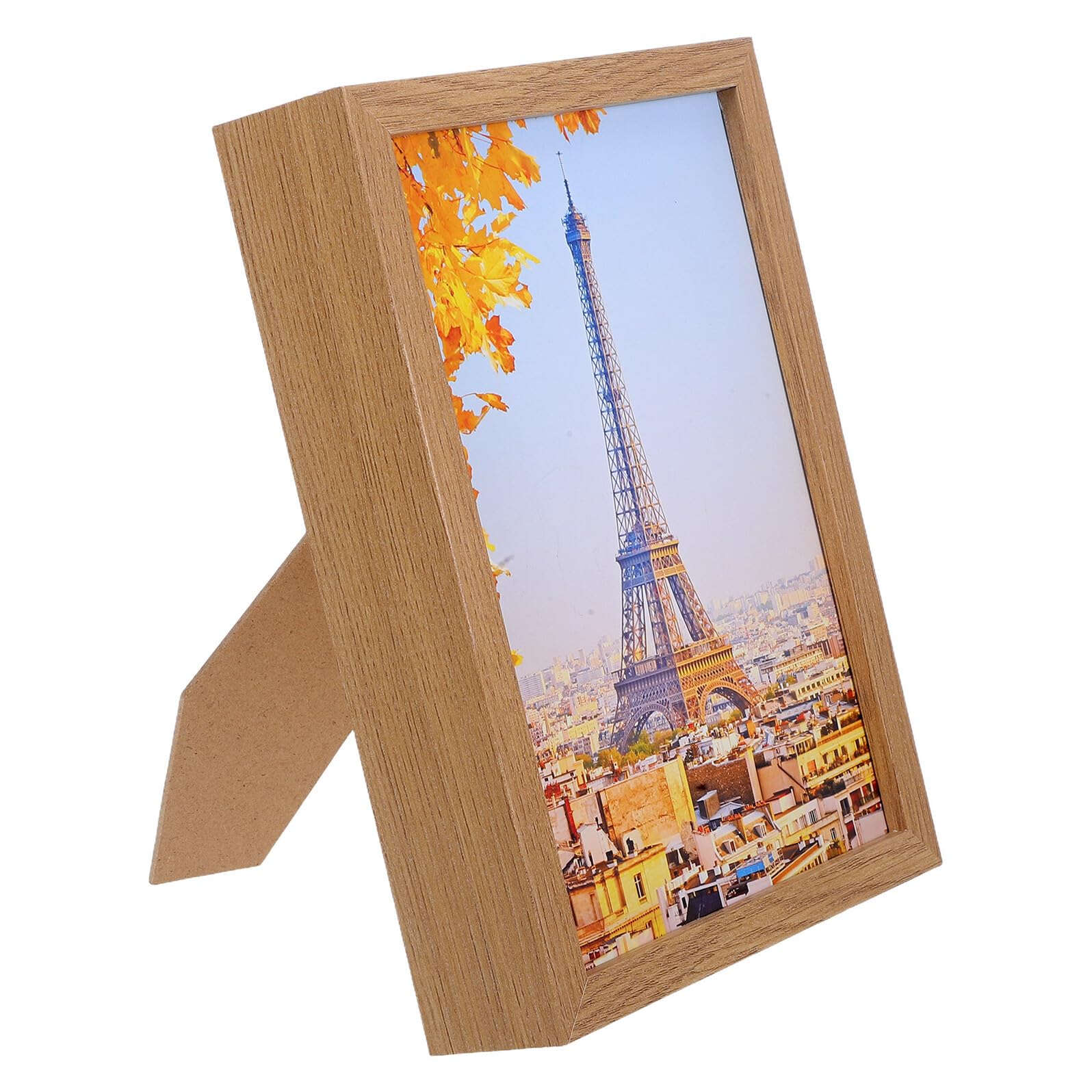 Boîte de rangement en bois KICHOUSE avec cadre photo et compartiment secret