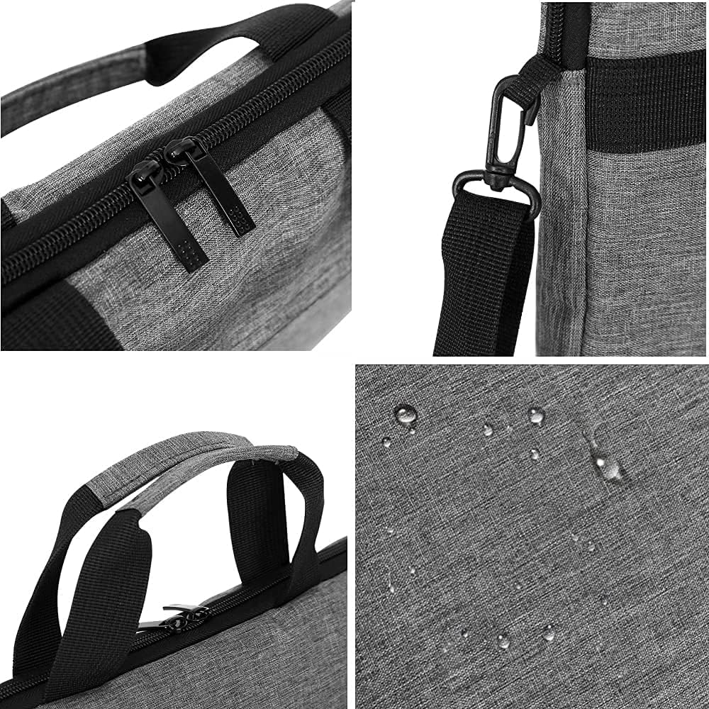 Dynotrek Tonner Black 11.6 inch Tablet Messenger Sleeve Laptop Case Cover with Detachable Shoulder Strap Dust-proof Sling Side Hand Bag for Men Women