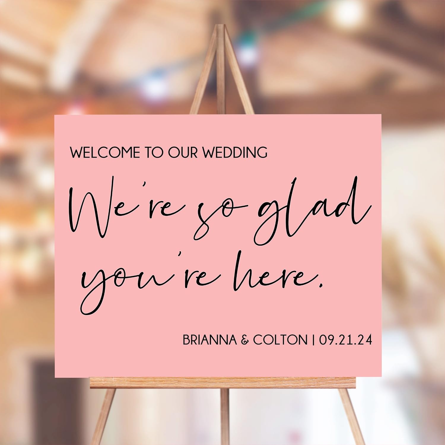 Welcome to Our Wedding, We're So Glad You're Here Wedding Decal, Several Sizes & Colors, Decal ONLY