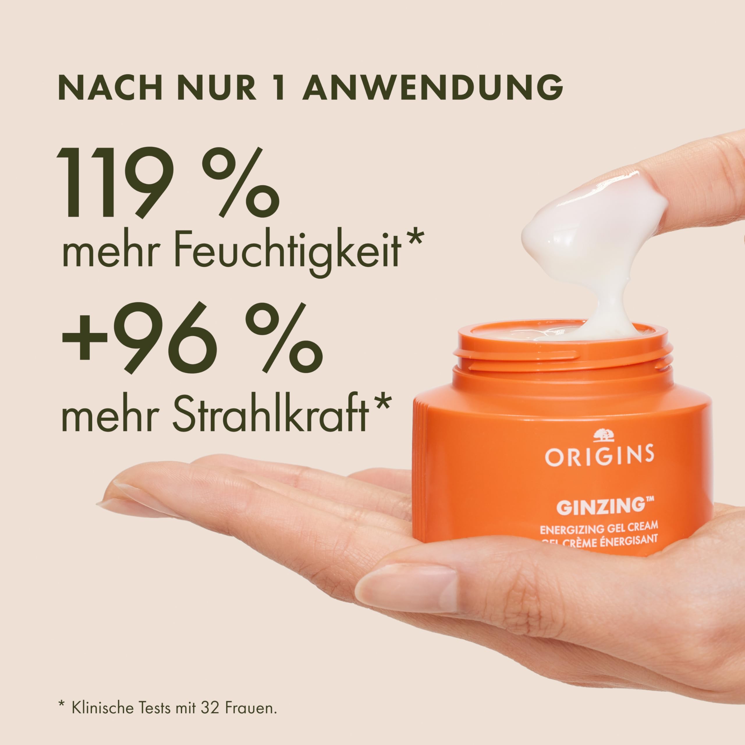 Origins GinZing Energizing Gel Cream | Feuchtigkeitspflege für Strahlkraft und Glow | Mit Vitamin C, Niacinamid, Ginseng und Koffein