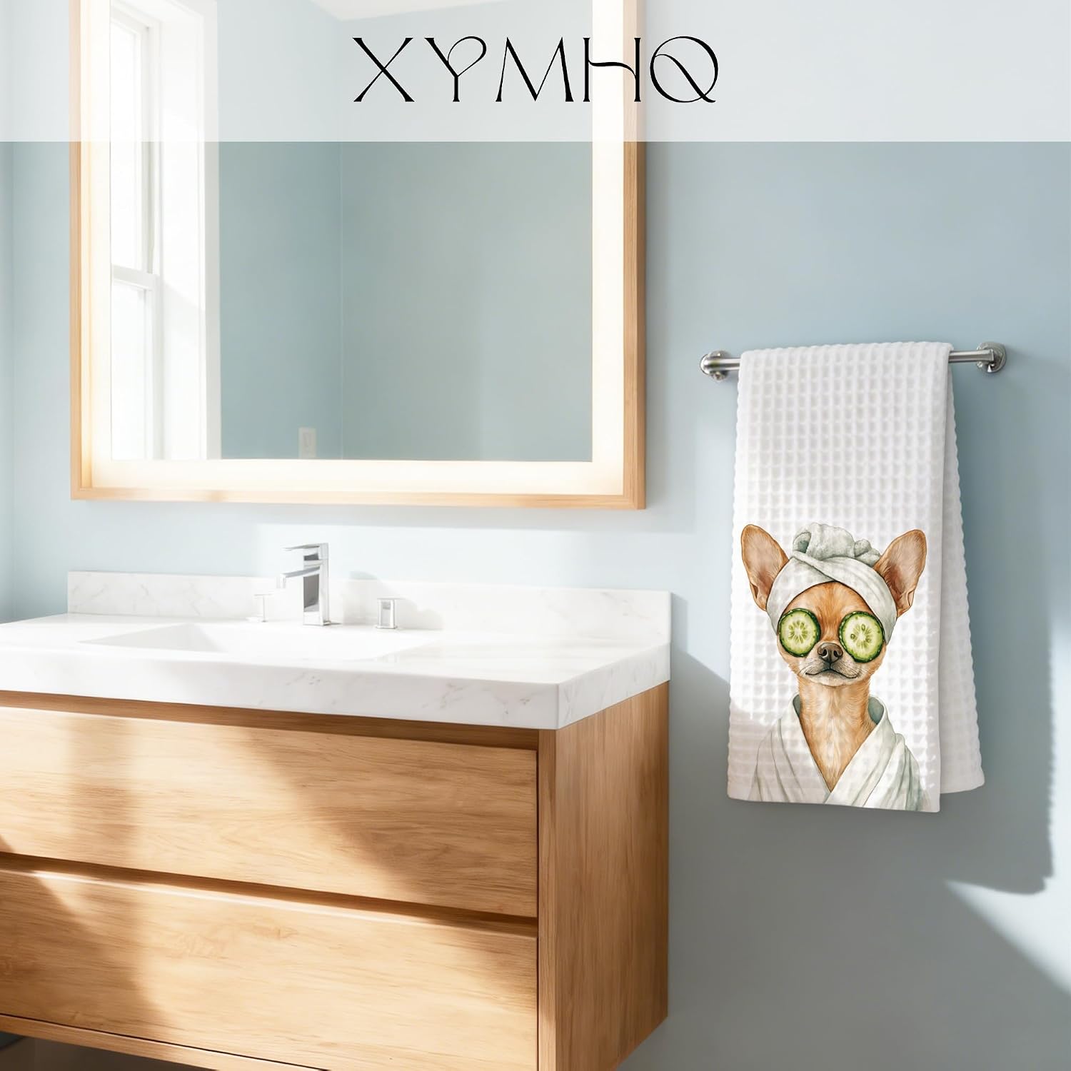 Funny Chihuahua Gift Dog Hand Towels for Bathroom Powder Room Spa, Gifts for Chihuahua Lovers Women, Dog Mom Gifts Bathroom Hand Towels, 16x24 Inch