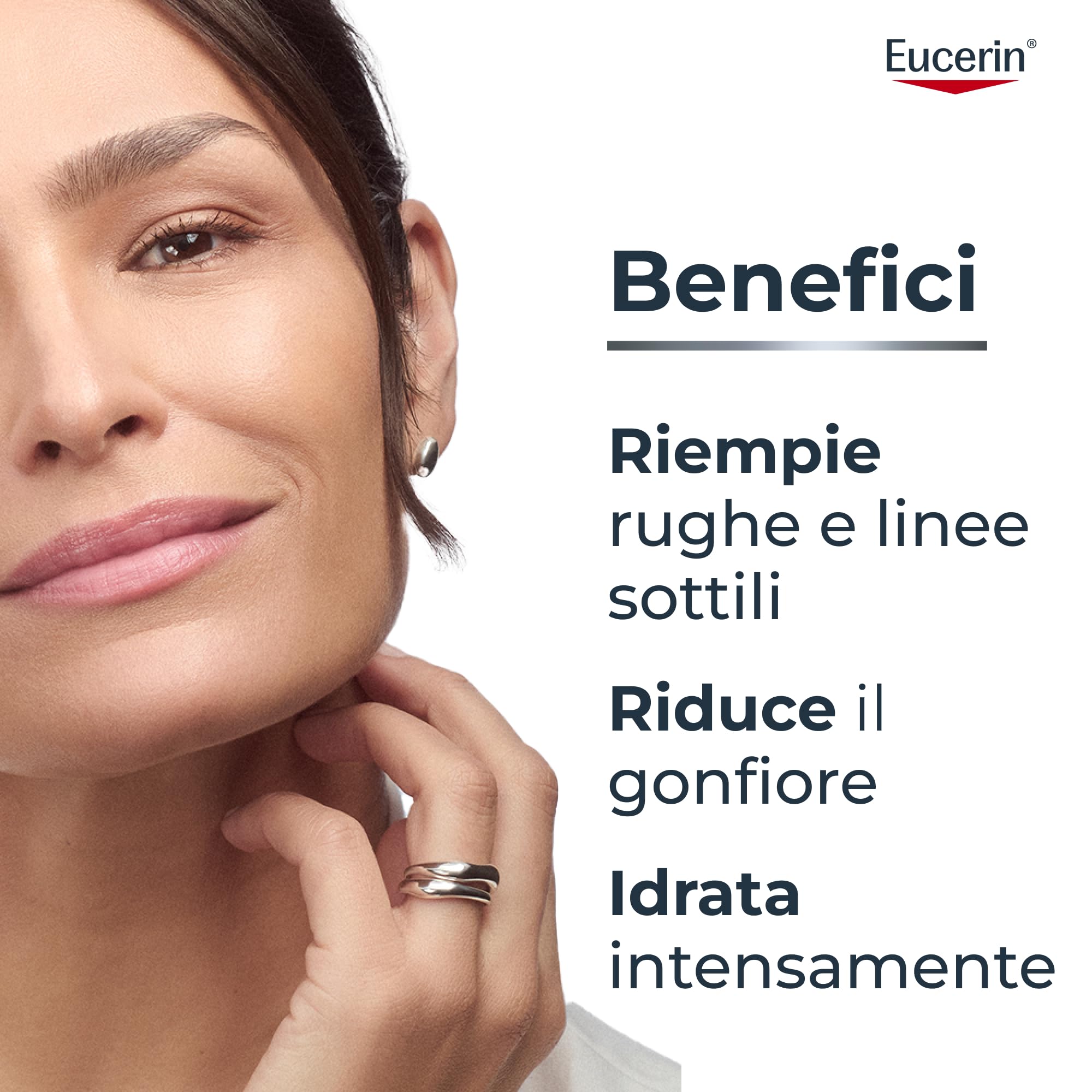 Eucerin Hyaluron-Filler Contorno Occhi SPF15 15 ml, Crema contorno occhi antirughe e antiage, Formula con Acido Ialuronico e protezione UVA SPF 15 per tutti i tipi di pelle