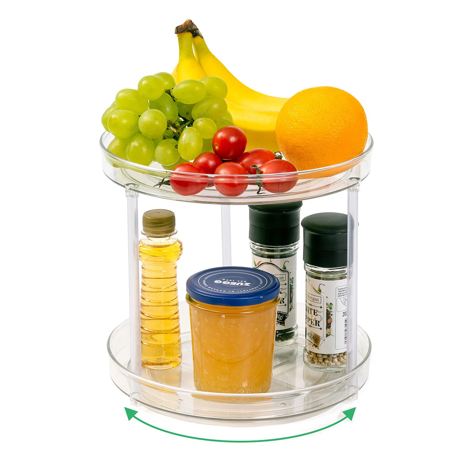 Buy Peaha 2 Tier Lazy Susan Turntable Organizer 9inch Clear Lazy Susan Spice Rack