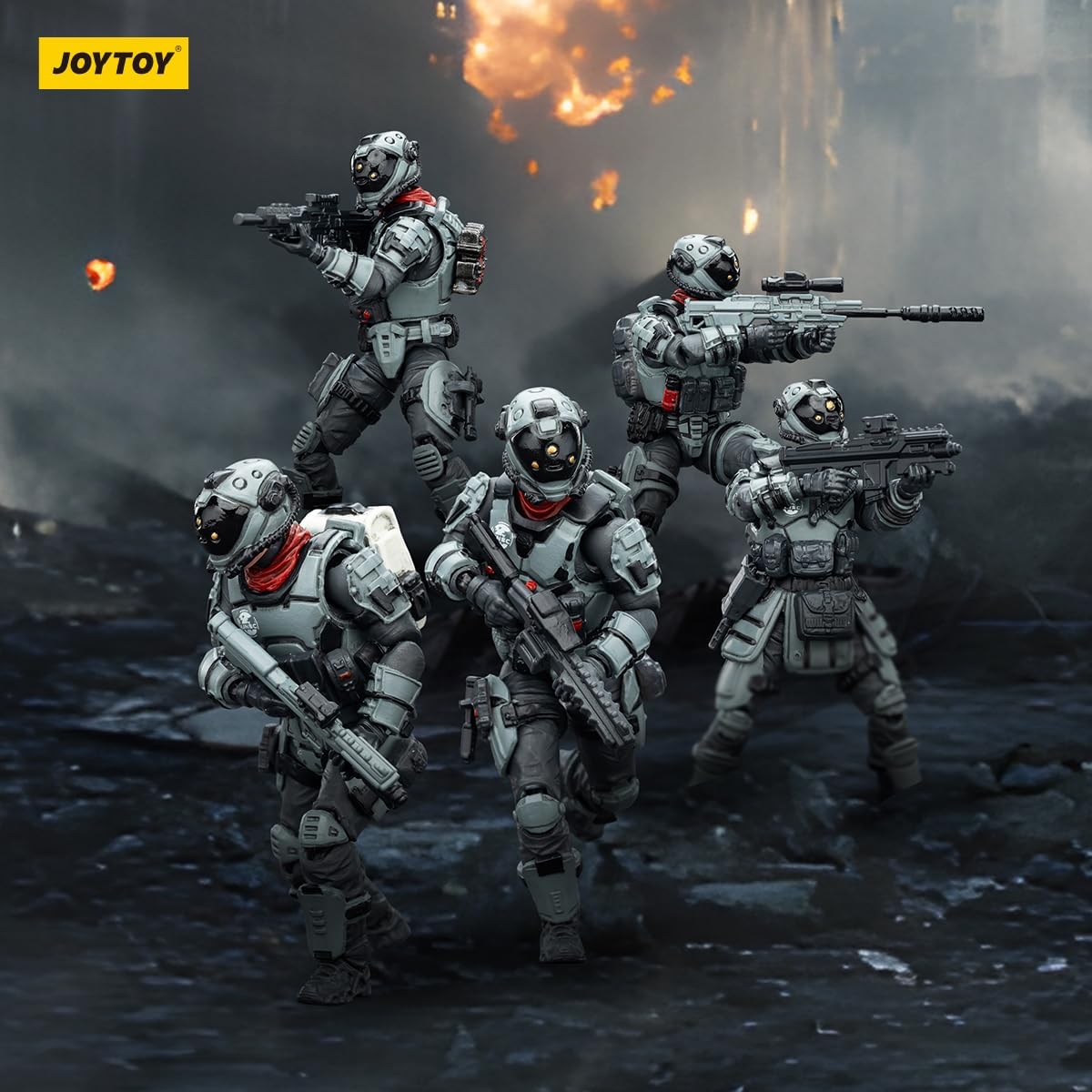 JOYTOY 1/25 Action Figure Army Collection Soldier Model Toy Dark Source UNSC Mirage Squad