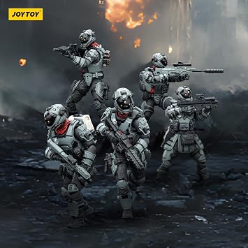 JOYTOY 1/25 Action Figures - UNSC Mirage Squad - 3'',US Army Men and SWAT Team Toy Soldiers with Military Weapons Accessories,Ages 15+