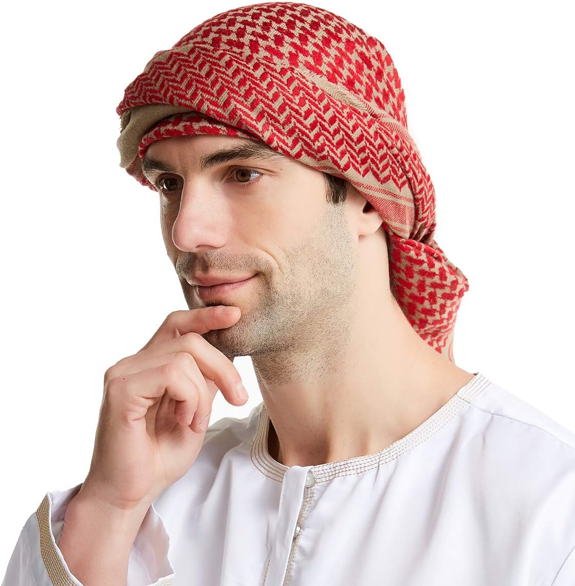XINNI Arabic Wool Headcover Muslim Turban Islamic Fleece Headwear Scarf for Men