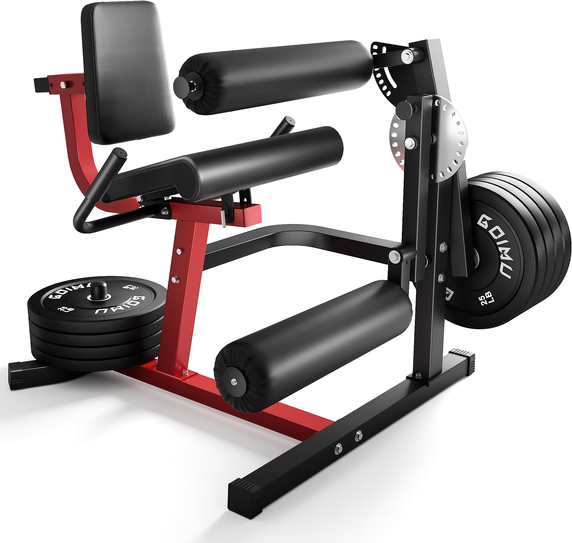 Leg Extension and Curl Machine, 4 in 1 Lower Body Workout Machine, Adjustable Leg Curl Machine with Plate Loaded, Leg Extension Machine with Exercise Bench, Home Gym Weight Machine, Z2