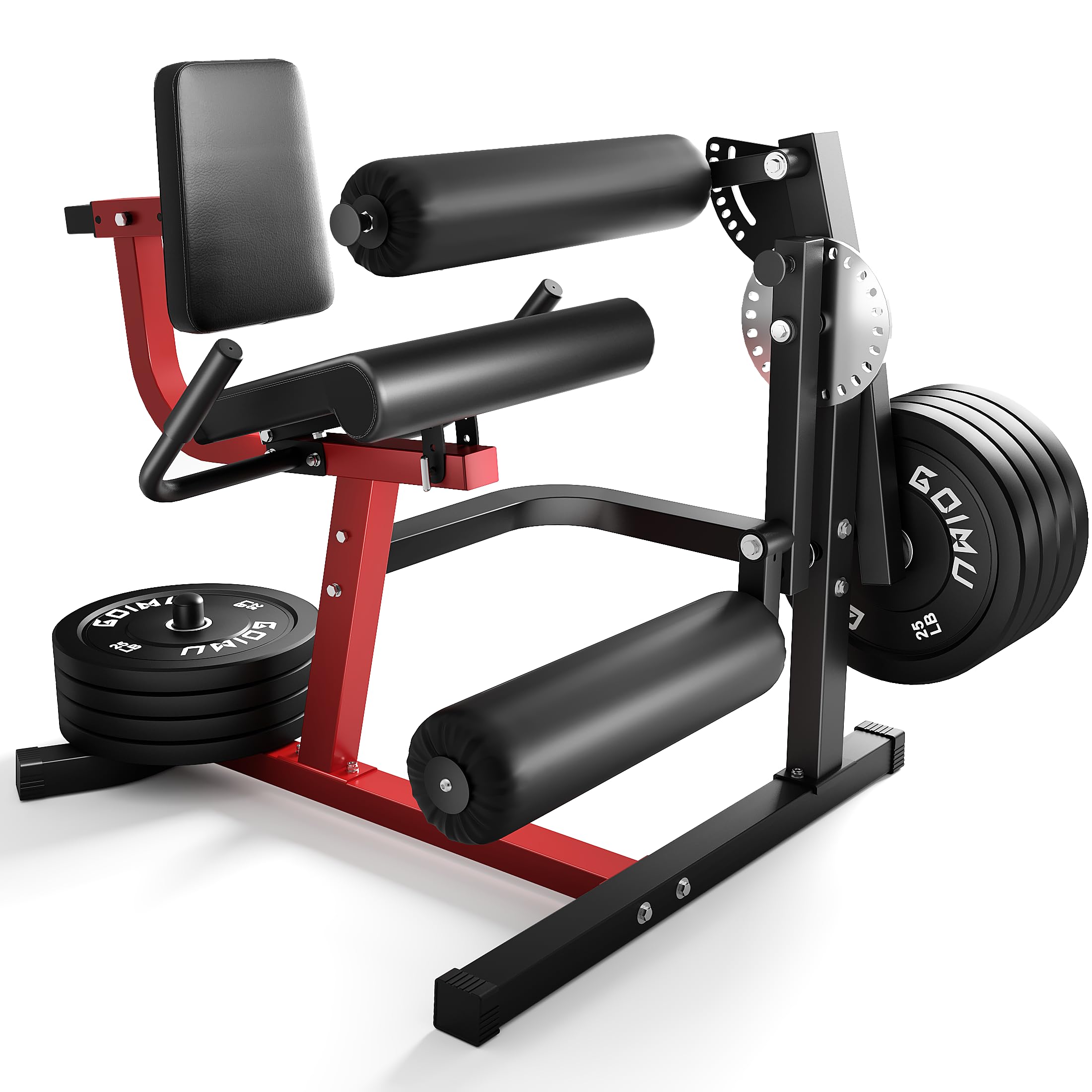 Leg Extension and Curl Machine, 4 in 1 Lower Body Workout Machine, Adjustable Leg Curl Machine with Plate Loaded, Leg Extension Machine with Exercise Bench, Home Gym Weight Machine, Z2