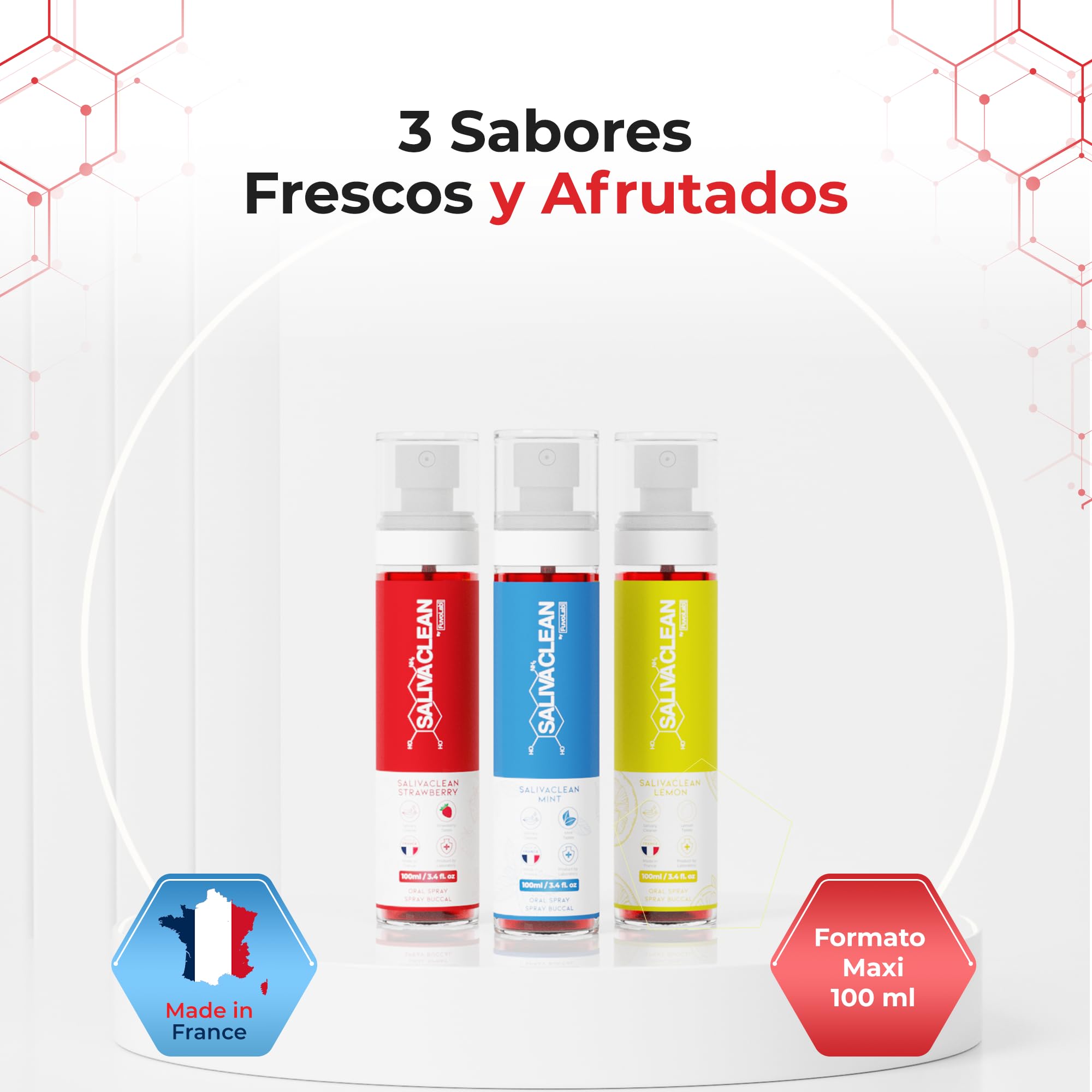 SalivaClean Anti-THC Spray Bucal 100 ml Fresa | Detox Salival Instantáneo | Limpiador Bucal y de Saliva | Spray Detox Anti THC