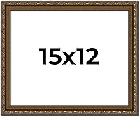 Vista 195 de Marco de fotos completo de madera dorada envejecida de 16 x 20 pulgadas con plexiglás acrílico UV, parte trasera de tablero de espuma y accesorios