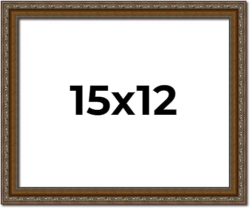 Miniatura 195 de Marco de fotos completo de madera dorada envejecida de 16 x 20 pulgadas con plexiglás acrílico UV, parte trasera de tablero de espuma y accesorios