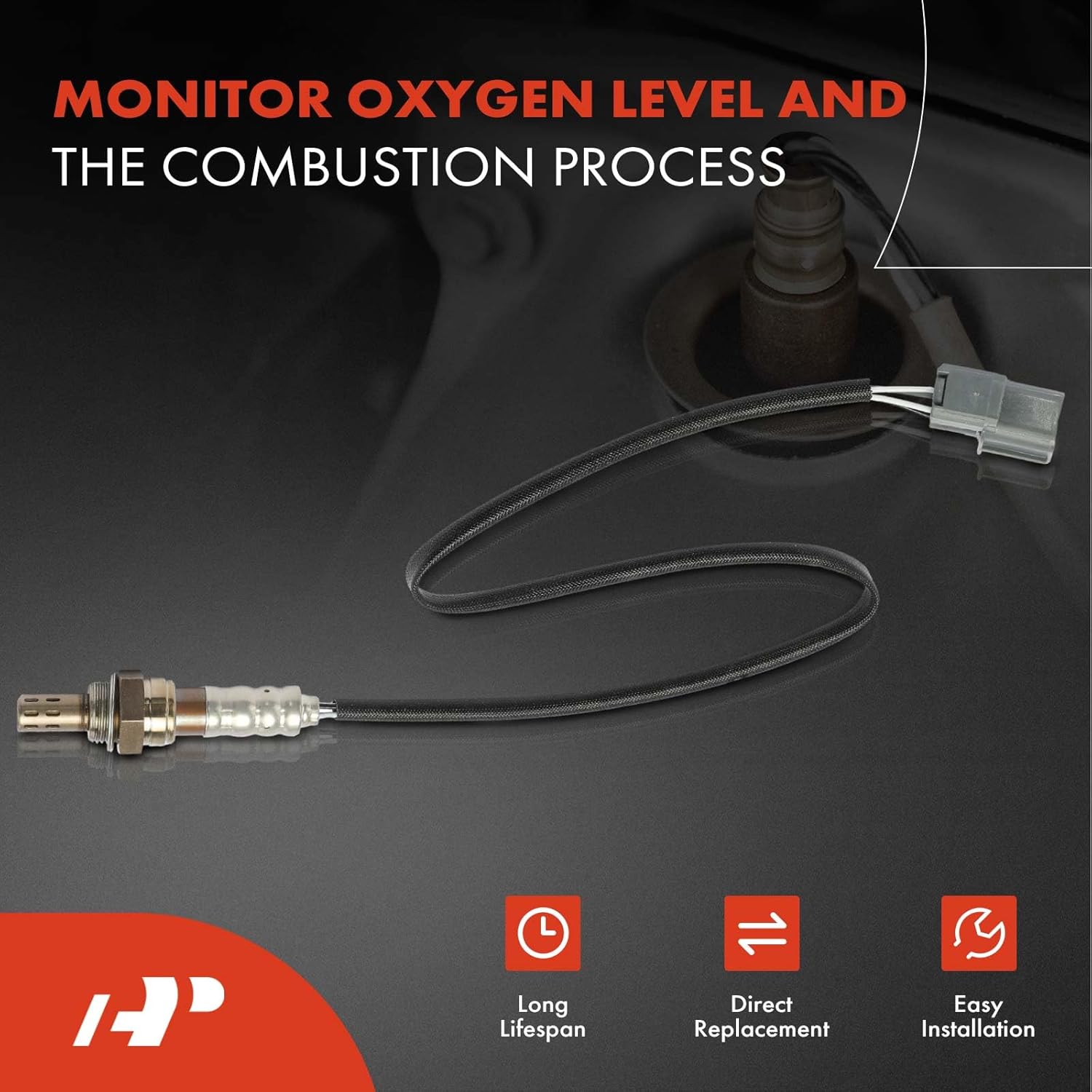 A-Premium O2 Oxygen Sensor Compatible with Land Rover Range Rover 1999-2002, Discovery 1999-2004, Freelander 2002-2004, Upstream and Downstream, 4-PC Set