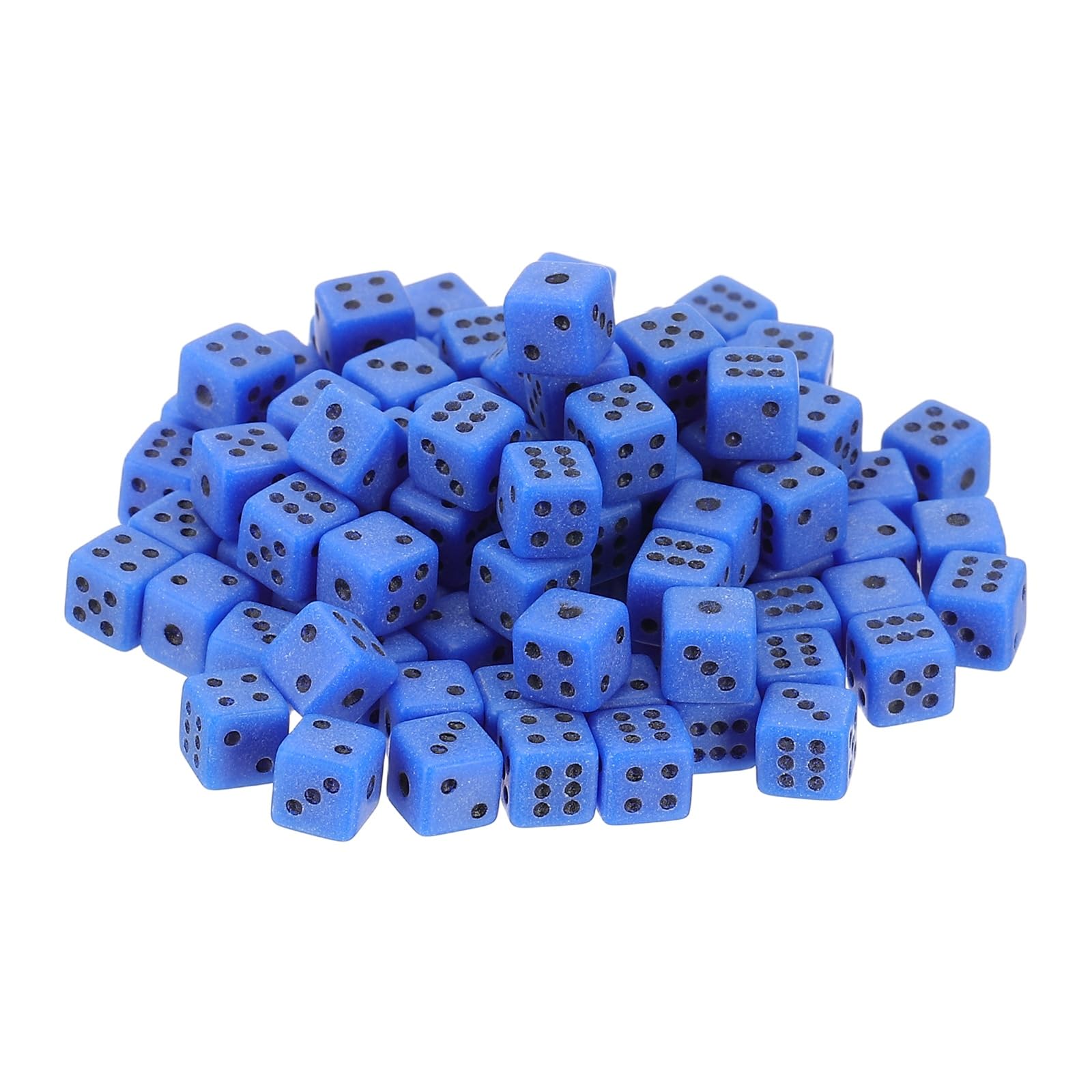 sourcing map 100Pcs Mini Dice, 5mm/0.2" Acrylic Tiny Six Side Game Dot Square Dice Bulk for Table Board Game Party Activities, Blue/Black