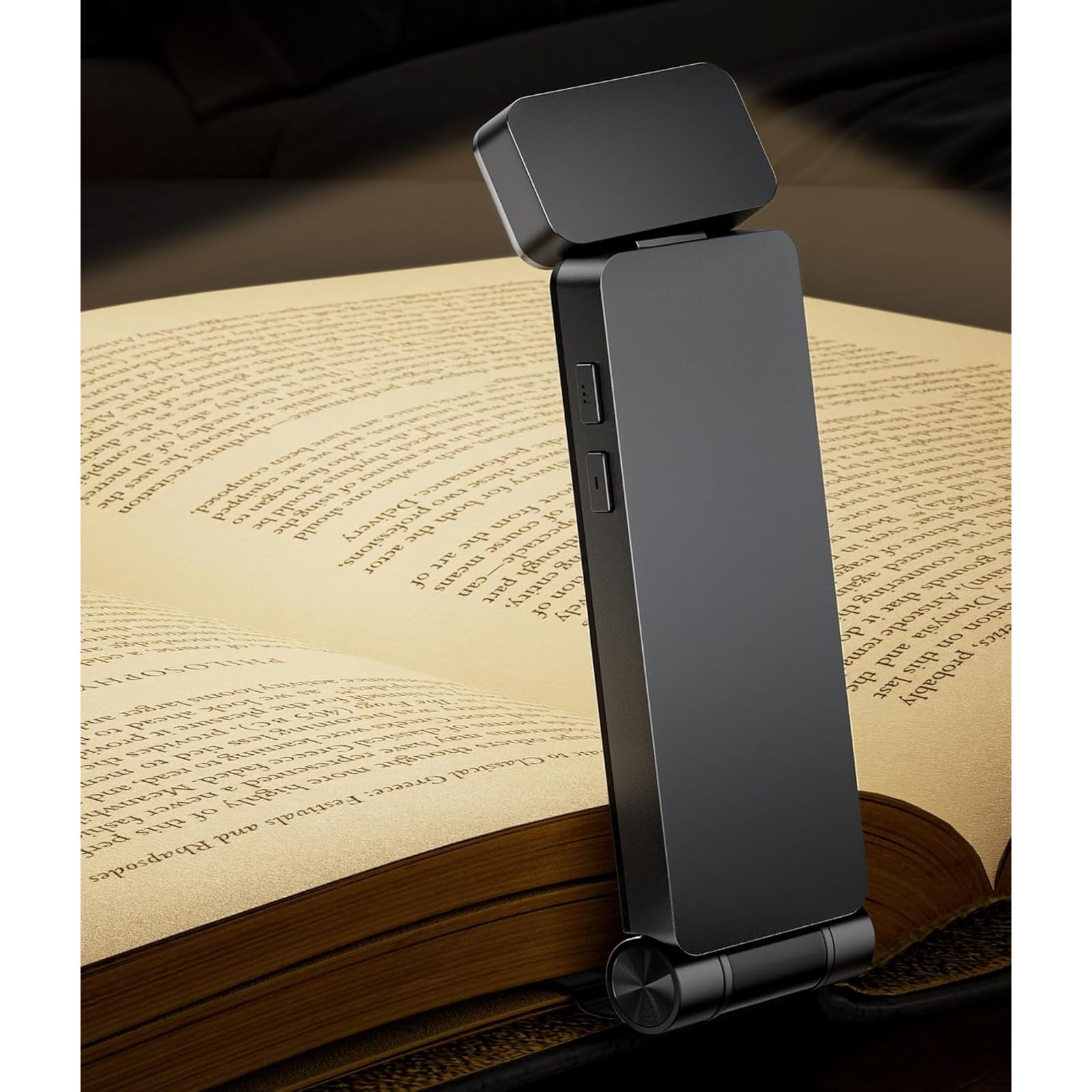 Reading Light, Rechargeable Book Light for Reading in Bed, Ultralight Clip-on LED Bookmark Lamp with 3 Amber Colors for Night Reading for Book Lovers, Kids, Grey