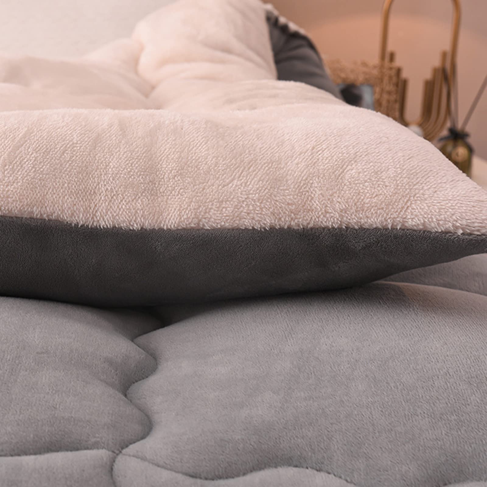 ZTGL 3-5 Kg Super Warm Lam Effen Kleur Winter Deken Dubbelzijdig Fleece Quilt Verdikte Warme Pluche Quilt voor koud weer, Geel, 150x200cm/3kg