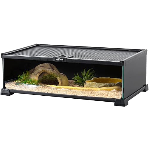 REPTIZOO Small Reptile Tank 20" x 12" x 6" Glass