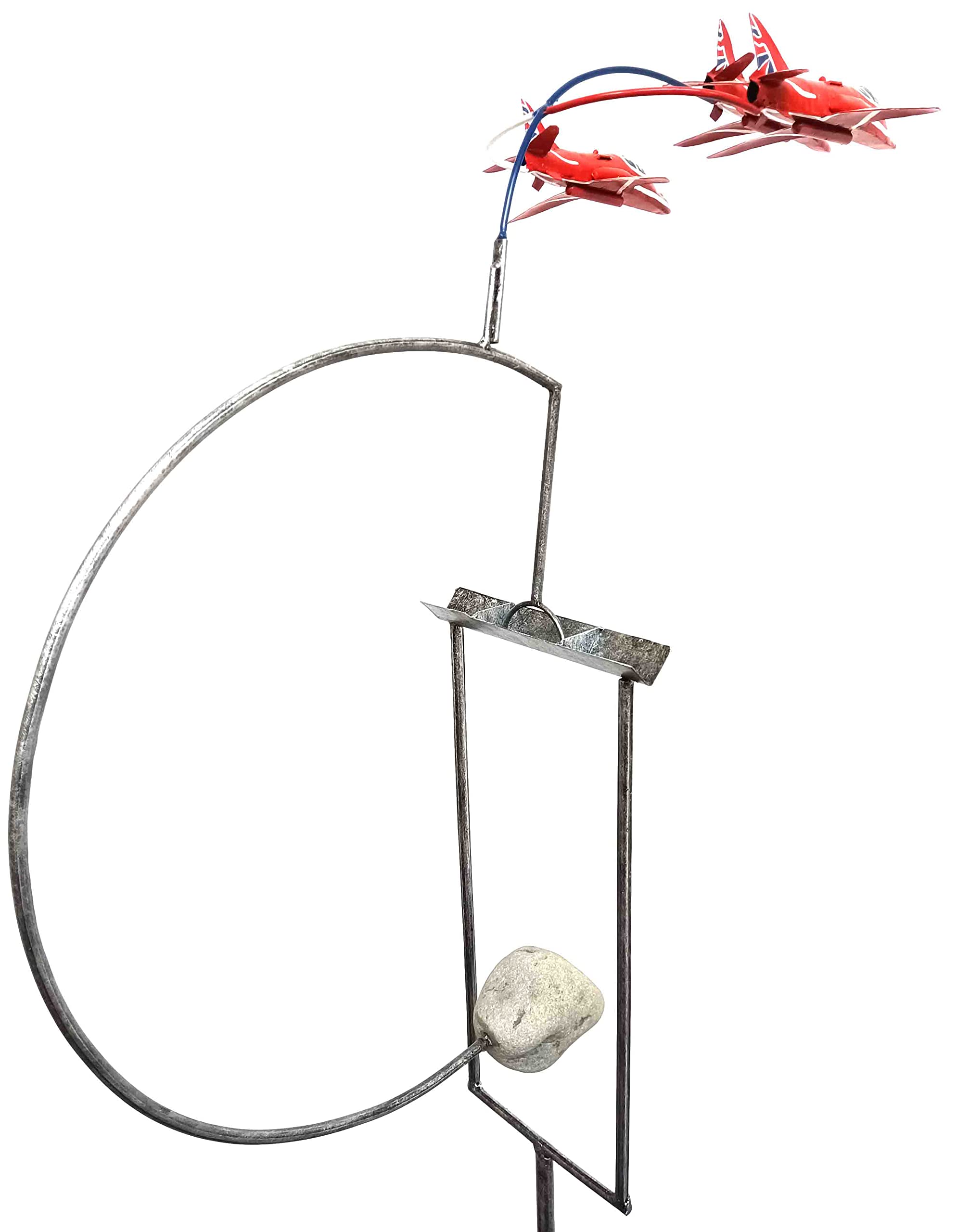 SK Style Garten-Windspinner – Lancaster & Spitfighter Flugzeug-Design, Metall, Ca. 160 Cm Hoch
